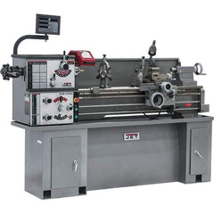 Jet - 13" Swing, 40" Between Centers, 230 Volt, Single Phase Bench Lathe - 5MT Taper, 2 hp, 70 to 2,000 RPM, 1-1/2" Bore Diam, 28-1/2" Deep x 30" High x 79" Long - Exact Tool & Supply