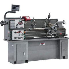 Jet - 13" Swing, 40" Between Centers, 230 Volt, Single Phase Bench Lathe - 5MT Taper, 2 hp, 70 to 2,000 RPM, 1-1/2" Bore Diam, 32" Deep x 47" High x 71" Long - Exact Tool & Supply