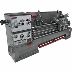 Jet - 18" Swing, 80" Between Centers, 230 Volt, Triple Phase Engine Lathe - 7MT Taper, 7-1/2 hp, 25 to 1,800 RPM, 3-1/8" Bore Diam, 44" Deep x 66" High x 136" Long - Exact Tool & Supply