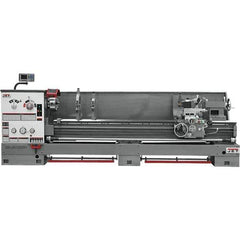 Jet - 26" Swing, 120" Between Centers, 230 Volt, Triple Phase Engine Lathe - 6MT Taper, 10 hp, 40 to 1,800 RPM, 4-1/8" Bore Diam, 43" Deep x 57" High x 178" Long - Exact Tool & Supply