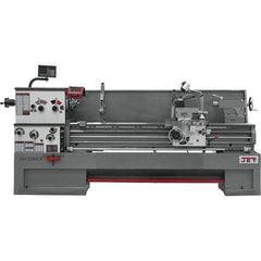 Jet - 22" Swing, 80" Between Centers, 230 Volt, Triple Phase Engine Lathe - 10 hp, 3-1/8" Bore Diam, 40" Deep x 48-7/8" High x 136-1/8" Long - Exact Tool & Supply
