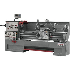 Jet - 16" Swing, 60" Between Centers, 230 Volt, Triple Phase Engine Lathe - 7MT Taper, 7-1/2 hp, 25 to 1,800 RPM, 3-1/8" Bore Diam, 40" Deep x 48" High x 116-1/2" Long - Exact Tool & Supply