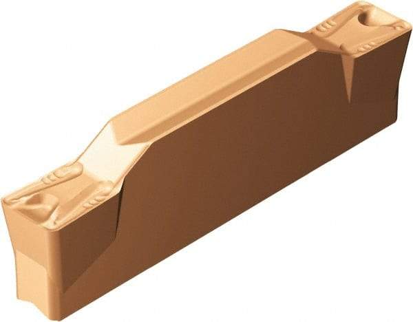 Sandvik Coromant - J2N123x2 TM Grade 1125, 5mm Cutting Width Carbide Grooving Insert - 23.4mm Max Depth of Cut, Neutral, 0.4mm Corner Radius, TiAlN Finish - Exact Tool & Supply
