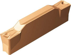 Sandvik Coromant - J2N123x2 TM Grade 1125, 5mm Cutting Width Carbide Grooving Insert - 23.4mm Max Depth of Cut, Neutral, 0.4mm Corner Radius, TiAlN Finish - Exact Tool & Supply