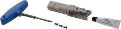 Iscar - 1-1/4" Cut Diam, 1.4" Max Depth of Cut, 1" Shank Diam, 4.645" OAL, Indexable Square Shoulder End Mill - P290 AC.T 1806.. Inserts, Weldon Shank, 0° Lead Angle, Through Coolant, Series MillShred - Exact Tool & Supply