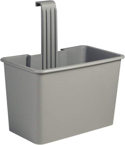 Unger - 8 Gal Polypropylene Side Bucket - Gray, For Use with SCFPG, COMBR, COMBG - Exact Tool & Supply