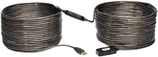 Tripp-Lite - 65' Long, USB A/A Computer Cable - Black, Male x Female - Exact Tool & Supply