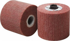 3M - 4-1/2" Diam Aluminum Oxide Match & Finish Flap Brush - 5/8-11 Thread, 4" Wide, Density 5, Nonwoven, Very Fine Grade, 3,500 Max RPM - Exact Tool & Supply