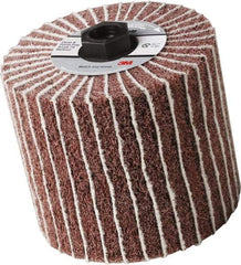 3M - 4-1/2" Diam 150 Grit Aluminum Oxide Unmounted Flap Wheel - 5/8-11 Threaded Hole, 4" Wide, Nonwoven & Coated, Grade Fine, 3,500 Max RPM - Exact Tool & Supply