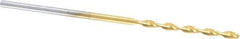 Chicago-Latrobe - 1/16" 135° High Speed Steel Jobber Drill - TiN Finish, Right Hand Cut, Parabolic Flute, Straight Shank, 1-7/8" OAL, Split Point - Exact Tool & Supply