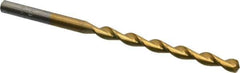 Chicago-Latrobe - 11/64" 135° High Speed Steel Jobber Drill - TiN Finish, Right Hand Cut, Parabolic Flute, Straight Shank, 3-1/4" OAL, Split Point - Exact Tool & Supply
