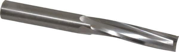 Onsrud - 1/2" Cutting Diam x 2-1/8" Length of Cut, 3 Flute, Upcut Spiral Router Bit - Uncoated, Right Hand Cut, Solid Carbide, 4-1/2" OAL x 1/2" Shank Diam, Three Edge, 10° Helix Angle - Exact Tool & Supply