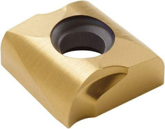 Seco - SNHQ120330 M07 Grade F40M Carbide Milling Insert - TiAlN/TiN Finish, 0.127" Thick, 1/2" Inscribed Circle, 0.118" Corner Radius - Exact Tool & Supply