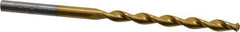 Chicago-Latrobe - #25 135° High Speed Steel Jobber Drill - TiN Finish, Right Hand Cut, Parabolic Flute, Straight Shank, 3" OAL, Split Point - Exact Tool & Supply