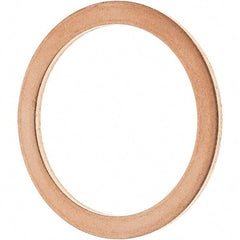 Value Collection - 7/8 SAE, 1" ID x 1-1/4" OD Oil Drain Plug Gasket - 1/16" Thick, Copper - Exact Tool & Supply