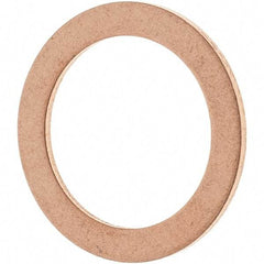 Value Collection - 1/2 SAE, 33/64" ID x 45/64" OD Oil Drain Plug Gasket - 1/32" Thick, Copper - Exact Tool & Supply