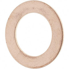 Value Collection - 1/2 SAE, 33/64" ID x 13/16" OD Oil Drain Plug Gasket - 1/32" Thick, Copper - Exact Tool & Supply