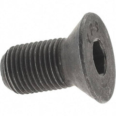 Value Collection - 1/2-20 UNF Hex Socket Drive, 82° Flat Screw - Alloy Steel, Black Oxide Finish, Fully Threaded, 1" OAL - Exact Tool & Supply