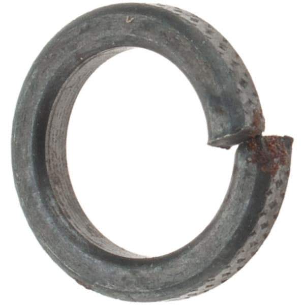 Value Collection - #10, 0.047" Thick High Collar Split Lock Washer - Steel, Uncoated, 0.194" Min ID, 0.202" Max ID, 0.294" Max OD - Exact Tool & Supply