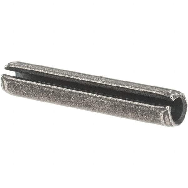 Value Collection - 7/32" Diam x 1-1/4" Long Slotted Spring Pin - Grade 1070-1090 Alloy Steel, Uncoated - Exact Tool & Supply