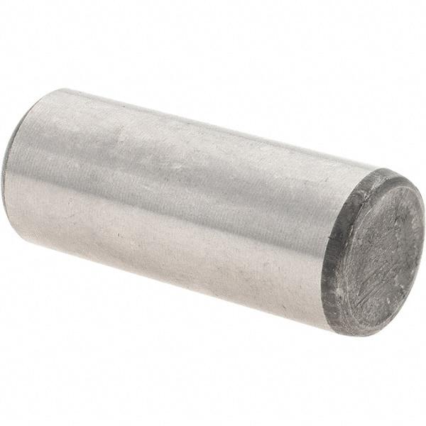 Value Collection - 1/2" Diam x 1-1/4" Pin Length Grade 8 Alloy Steel Standard Dowel Pin - C 50-58 Hardness, 51,000 Lb Breaking Strength, 1 Beveled & 1 Rounded End - Exact Tool & Supply