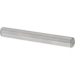 Value Collection - 3/16" Diam x 1-1/2" Pin Length Grade 8 Alloy Steel Standard Dowel Pin - C 50-58 Hardness, 7,200 Lb Breaking Strength, 1 Beveled & 1 Rounded End - Exact Tool & Supply