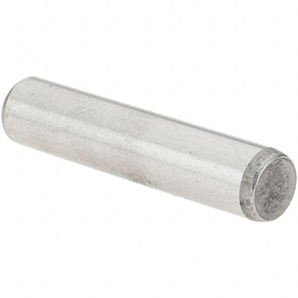 Value Collection - 3/16" Diam x 7/8" Pin Length Grade 8 Alloy Steel Standard Dowel Pin - C 50-58 Hardness, 7,200 Lb Breaking Strength, 1 Beveled & 1 Rounded End - Exact Tool & Supply