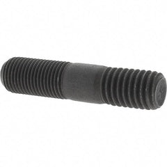 Value Collection - 1/2-20 Long Thread, 1/2-13 Short Thread, 2-1/4" OAL Unequal Double Threaded Stud - Steel, Uncoated, 1-1/16" Long Thread Length, 3/4" Short Thread Length - Exact Tool & Supply