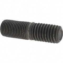 Value Collection - 1/2-20 Long Thread, 1/2-13 Short Thread, 1-3/4" OAL Unequal Double Threaded Stud - Steel, Uncoated, 7/8" Long Thread Length, 3/4" Short Thread Length - Exact Tool & Supply