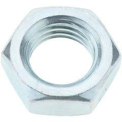 Value Collection - 7/8-9 UNC Steel Right Hand Hex Jam Nut - 1-5/16" Across Flats, 0.4844" High, Zinc-Plated Finish - Exact Tool & Supply