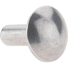 Value Collection - 3/16" Body Diam, Brazier Aluminum Solid Rivet - 1/2" Length Under Head - Exact Tool & Supply