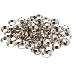 Value Collection - 3/32" Thick, Nickel-Plated Finish, Brass, Flush Type Finishing Washer - 0.488" OD - Exact Tool & Supply