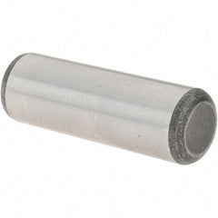 Value Collection - 1/2" Diam x 1-1/2" Pin Length Grade 8 Alloy Steel Standard Dowel Pin - C 50-58 Hardness, 51,000 Lb Breaking Strength, 1 Beveled & 1 Rounded End - Exact Tool & Supply