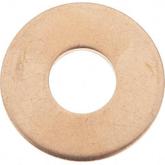 Value Collection - 1/2" Screw, Copper Standard Flat Washer - 0.563" ID x 1-3/8" OD, 0.091" Thick, Plain Finish - Exact Tool & Supply