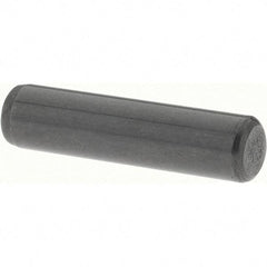 Value Collection - 3/16" Diam x 3/4" Pin Length Grade 8 Alloy Steel Standard Dowel Pin - Bright Finish, C 47-58 & C 60 (Surface) Hardness, 4,150 Lb (Single Shear), 8,300 Lb (Double Shear) Breaking Strength, 1 Beveled & 1 Rounded End - Exact Tool & Supply