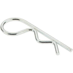 Value Collection - 3/16 to 1/4" Shaft Diam, 15/16" Long, 0.042" Wire Diam, Hair Pin Cotter - Grade 2 Spring Steel, Plain Steel Finish - Exact Tool & Supply