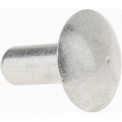 Value Collection - 1/4" Body Diam, Brazier Aluminum Solid Rivet - 5/8" Length Under Head - Exact Tool & Supply