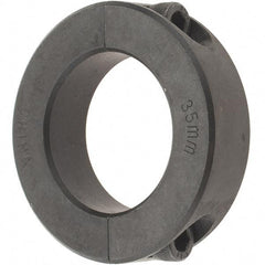 Value Collection - 35mm Bore, Steel, Two Piece Shaft Collar - 2-1/4" Outside Diam - Exact Tool & Supply