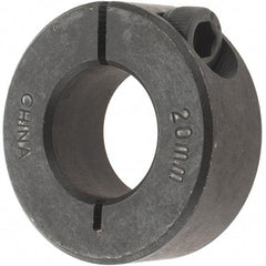 Value Collection - 20mm Bore, Steel, One Piece Clamp Collar - 1-5/8" Outside Diam - Exact Tool & Supply