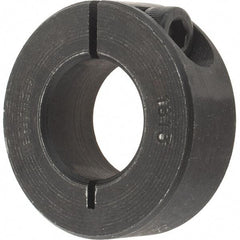 Value Collection - 18mm Bore, Steel, One Piece Clamp Collar - 1-1/2" Outside Diam - Exact Tool & Supply