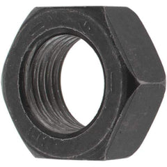 Value Collection - 1/2-20 UNF Steel Left Hand Hex Jam Nut - 3/4" Across Flats, 5/16" High, Zinc Clear Finish - Exact Tool & Supply