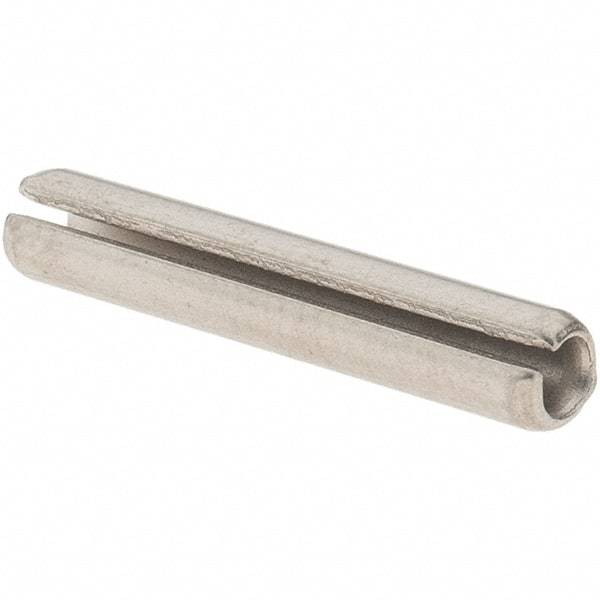 Made in USA - 1/8" Diam x 3/4" Long Slotted Spring Pin - Grade 420 Stainless Steel, Bright Finish - Exact Tool & Supply