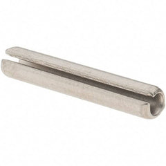 Made in USA - 1/8" Diam x 3/4" Long Slotted Spring Pin - Grade 420 Stainless Steel, Bright Finish - Exact Tool & Supply