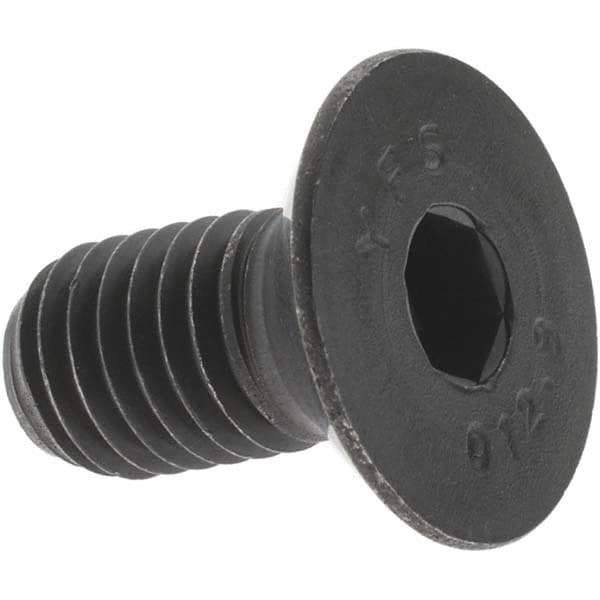 Value Collection - M10x1.50 Metric Coarse Hex Socket Drive, 90° Flat Screw - Grade 12.9 Alloy Steel, Black Oxide Finish, Fully Threaded, 20mm OAL - Exact Tool & Supply