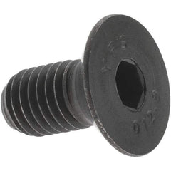 Value Collection - M10x1.50 Metric Coarse Hex Socket Drive, 90° Flat Screw - Grade 12.9 Alloy Steel, Black Oxide Finish, Fully Threaded, 20mm OAL - Exact Tool & Supply