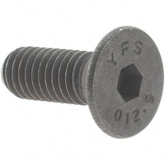 Value Collection - M5x0.80 Metric Coarse Hex Socket Drive, 90° Flat Screw - Grade 12.9 Alloy Steel, Black Oxide Finish, Fully Threaded, 14mm OAL - Exact Tool & Supply