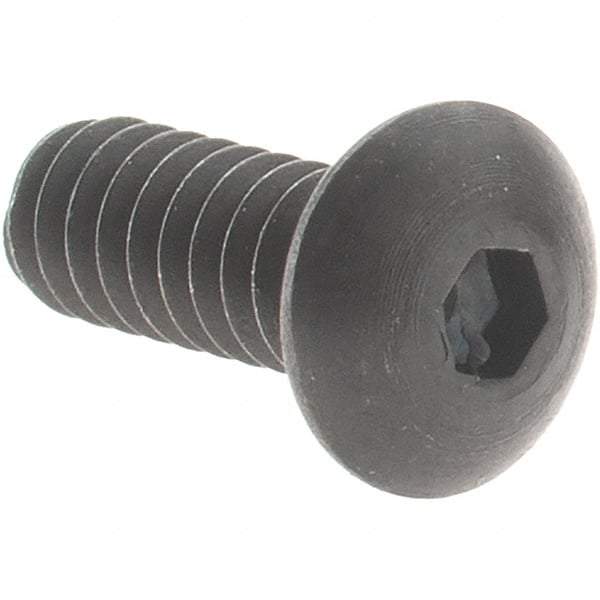 Value Collection - #4-40 UNC Hex Socket Drive, Button Screw - Alloy Steel, Black Oxide Finish, Fully Threaded, 5/16" OAL - Exact Tool & Supply