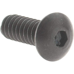 Value Collection - #4-40 UNC Hex Socket Drive, Button Screw - Alloy Steel, Black Oxide Finish, Fully Threaded, 5/16" OAL - Exact Tool & Supply