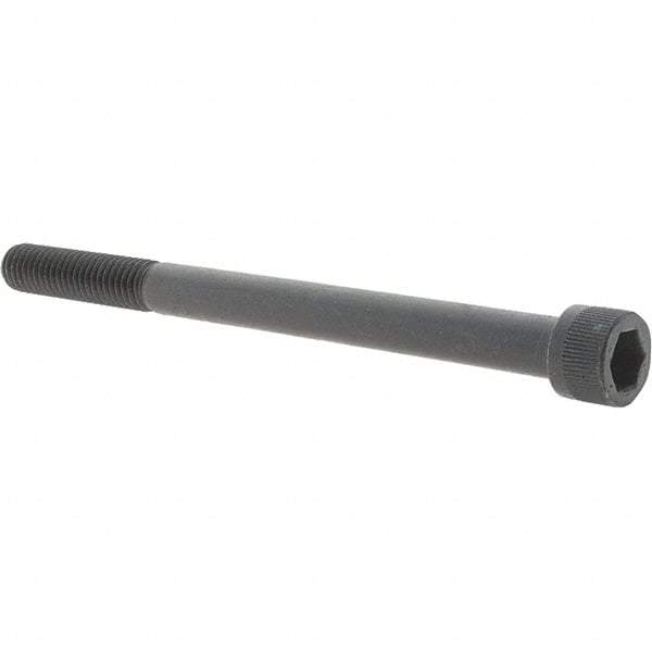 Value Collection - 3/8-16 UNC Hex Socket Drive, Socket Cap Screw - Alloy Steel, Black Oxide Finish, Fully Threaded, 5" Length Under Head - Exact Tool & Supply