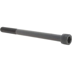 Value Collection - 3/8-16 UNC Hex Socket Drive, Socket Cap Screw - Alloy Steel, Black Oxide Finish, Fully Threaded, 5" Length Under Head - Exact Tool & Supply